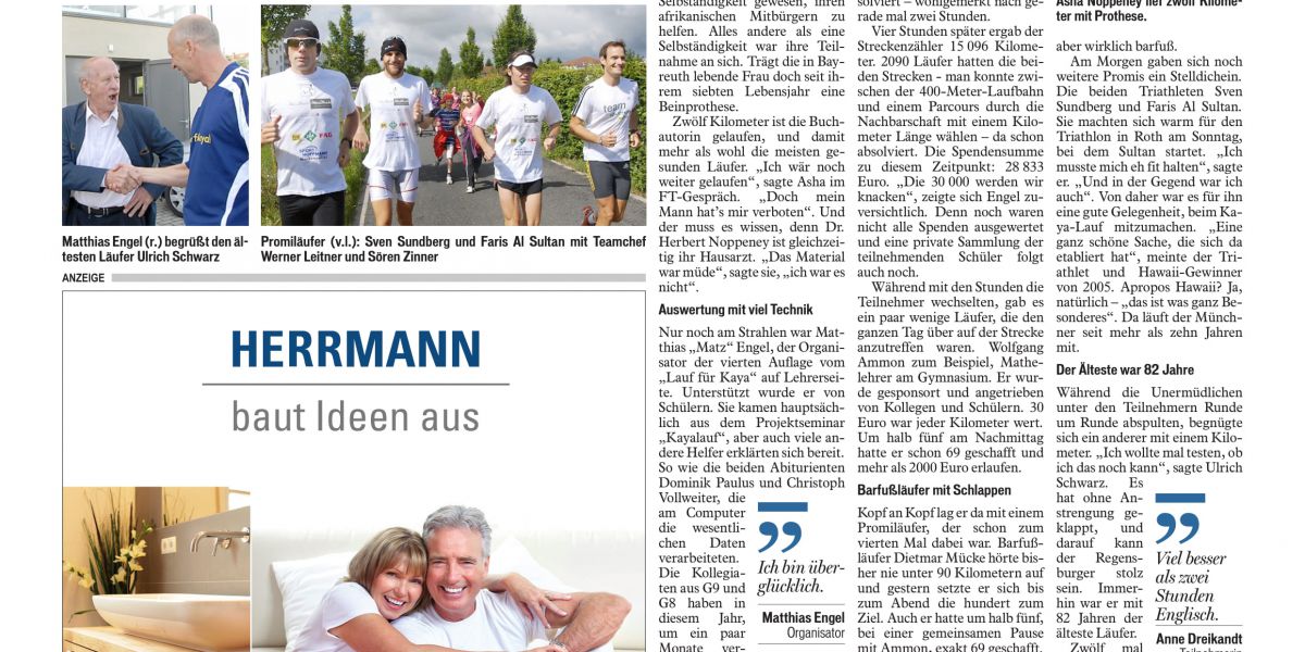 Schwitzen für Kaya